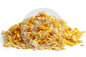 Heap of dry flaked corn. photo