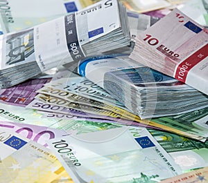 Heap of Euro Bills