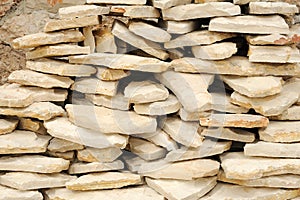 Heap of flat paving stones