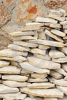 Heap of flat paving stones