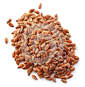 Heap of flax seeds