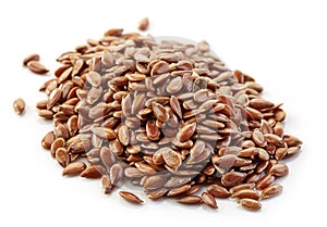 Heap of flax seeds photo
