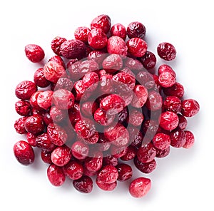 Heap of freeze dried cranberries