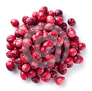 Heap of freeze dried cranberries photo