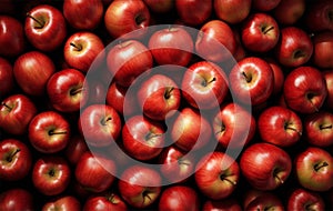 Heap of fresh a delightful and healthy fruit red apples background