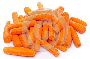 Heap of fresh peeled carrots