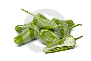 Heap of fresh raw Pimientos de Padron photo