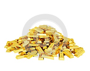 Heap of gold bars