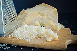 Heap of grated Parmesan