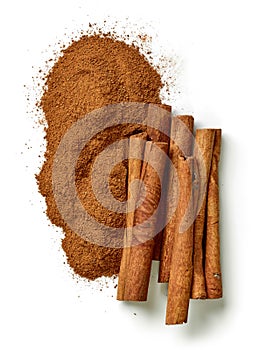 Heap of ground cinnamon