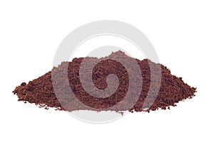 Heap of the ground coffe isolated