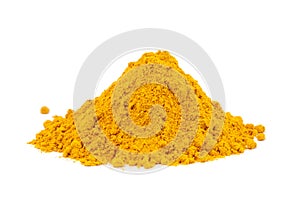 Heap ground Curry isolated on white background.