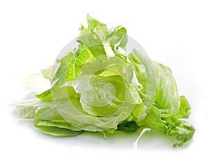 Heap of iceberg lettuce