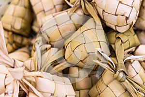 Heap of ketupat, rice dumpling popular Hari Raya festive delicacy