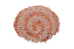 Heap of linseeds or flax seeds