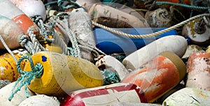 Heap of lobster buoys - 1