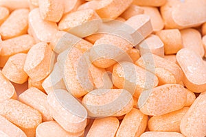 Heap of Vitamin C tablets