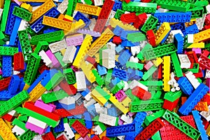 Heap Messy Toy Multicolor Lego Building Bricks photo