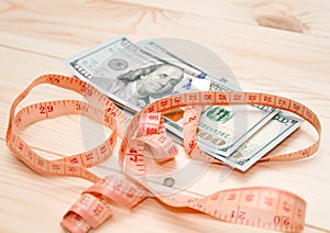 Heap of money measurment photo