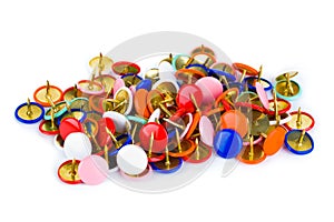 Heap of multicolored pins