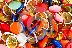 Heap of multicolored pins