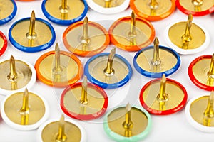 Heap of multicolored pins