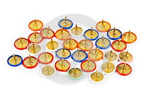 Heap of multicolored pins