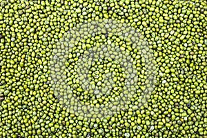 Heap mung beans on background.