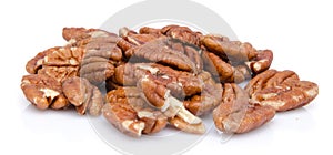 Heap of pecan nuts