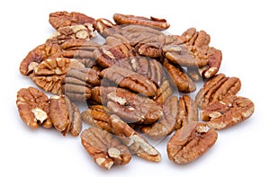 Heap of pecan nuts