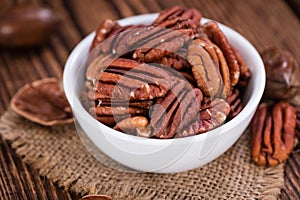 Heap of Pecan Nuts (selective focus)
