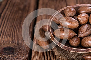 Heap of Pecan Nuts (selective focus)