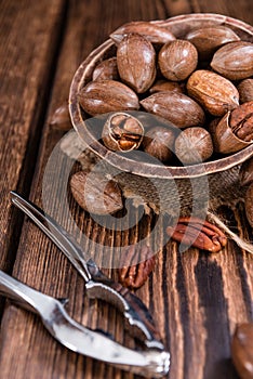 Heap of Pecan Nuts (selective focus)