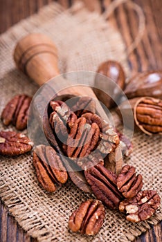 Heap of Pecan Nuts (selective focus)