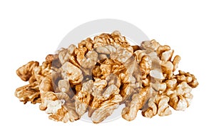 Heap of peeled walnuts