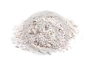 Heap of perlit on the white background.