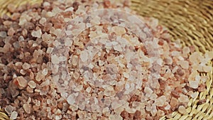 Heap of pink himalayan salt