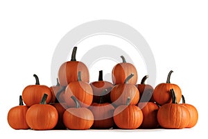 Heap of Pumpkins isolated on white