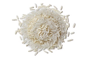 Heap of raw Basmati rice