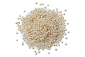 Heap of raw Quinoa seeds