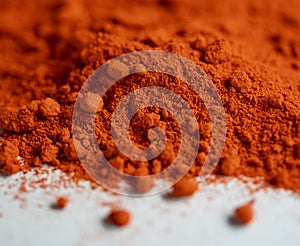 Heap of red ground paprika