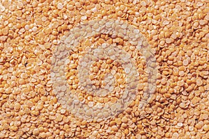 Heap of red lentils texture