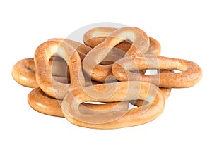 Heap of rubicund bagels