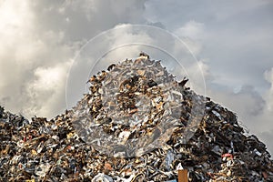 Heap of scrap iron photo