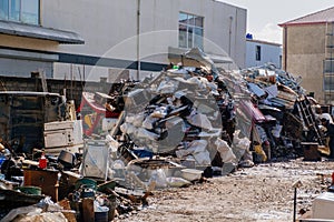 Heap of scrap metal for recycling