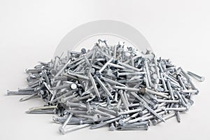 Heap of Silver Concrete nails