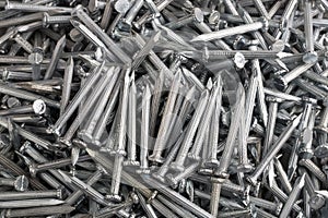 Heap of Silver Concrete nails