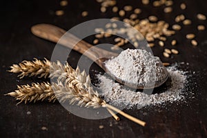 A heap spoon of flour