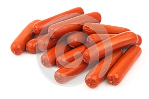 Heap of tasty sausages, bangers, frankfurters, wieners