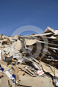 Heap Of Thrown Cardboard Boxes